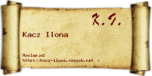 Kacz Ilona névjegykártya